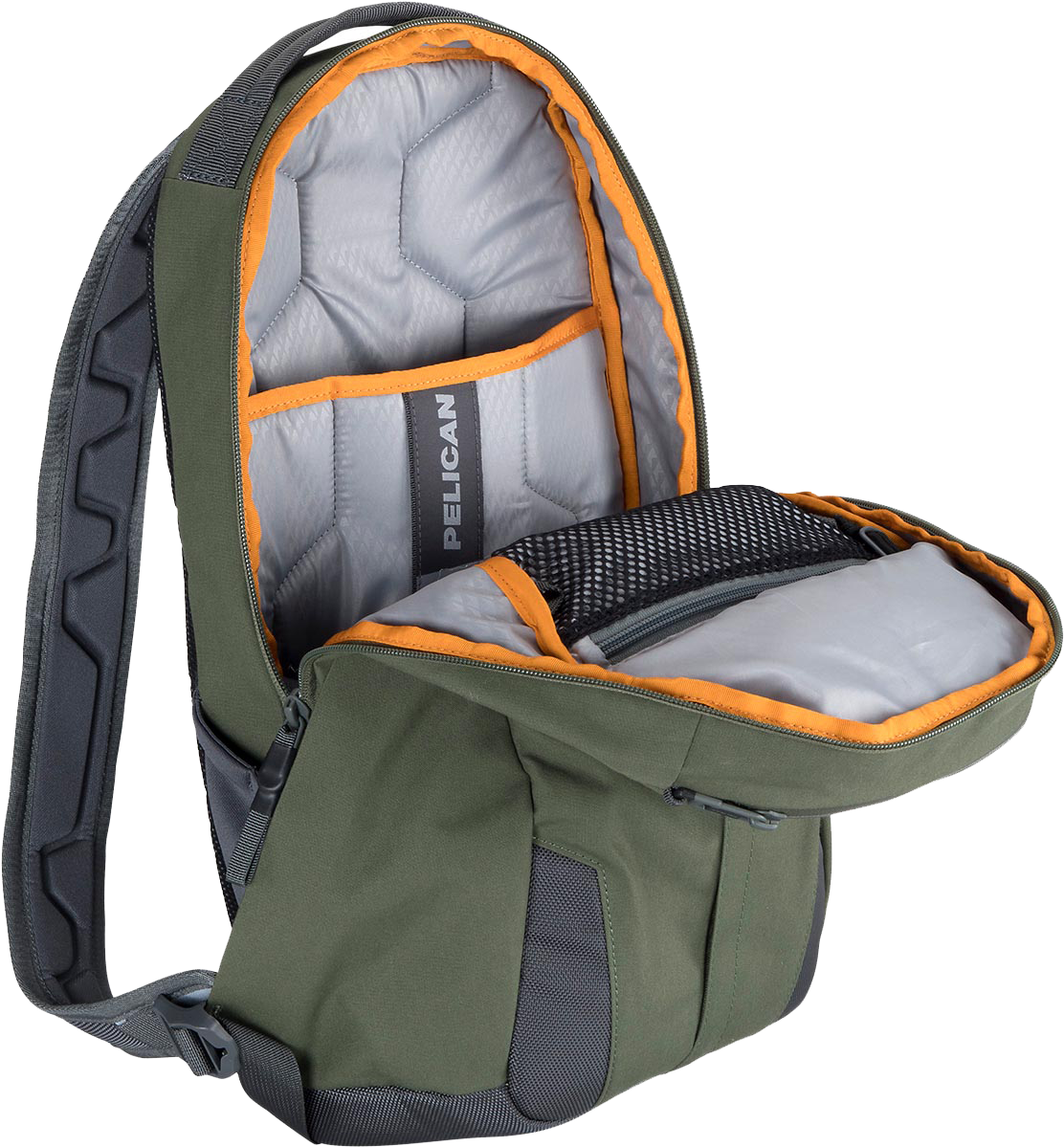 Green Pelican Backpack Open PNG image