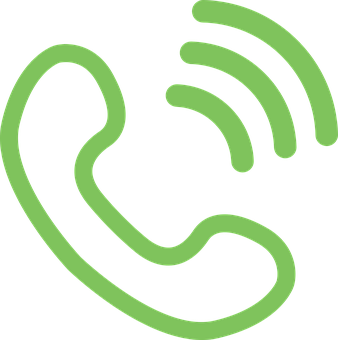 Green Phone Ear Icon PNG image