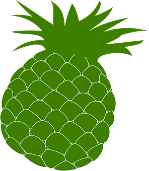 Green Pineapple Graphic PNG image