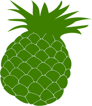 Green Pineapple Silhouette Graphic PNG image