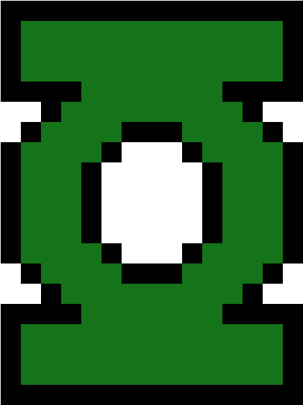 Green Pixel Lantern PNG image