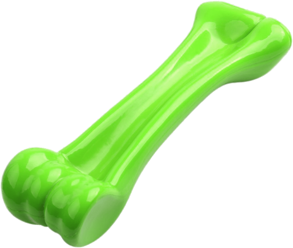 Green Plastic Dog Bone Toy PNG image