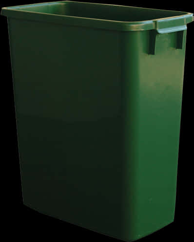 Green Plastic Trash Bin PNG image