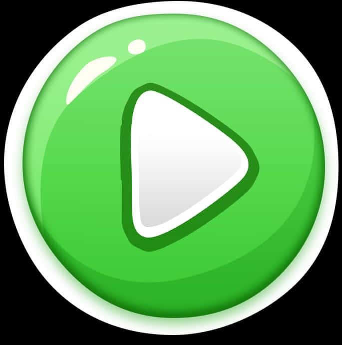 Green Play Button Icon PNG image