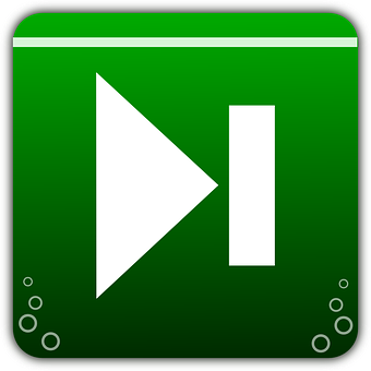 Green Play Pause Icon PNG image