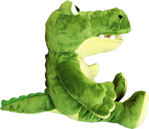 Green Plush Alligator Toy PNG image