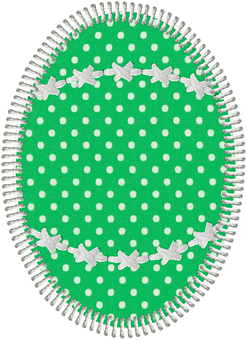 Green Polka Dot Easter Egg PNG image