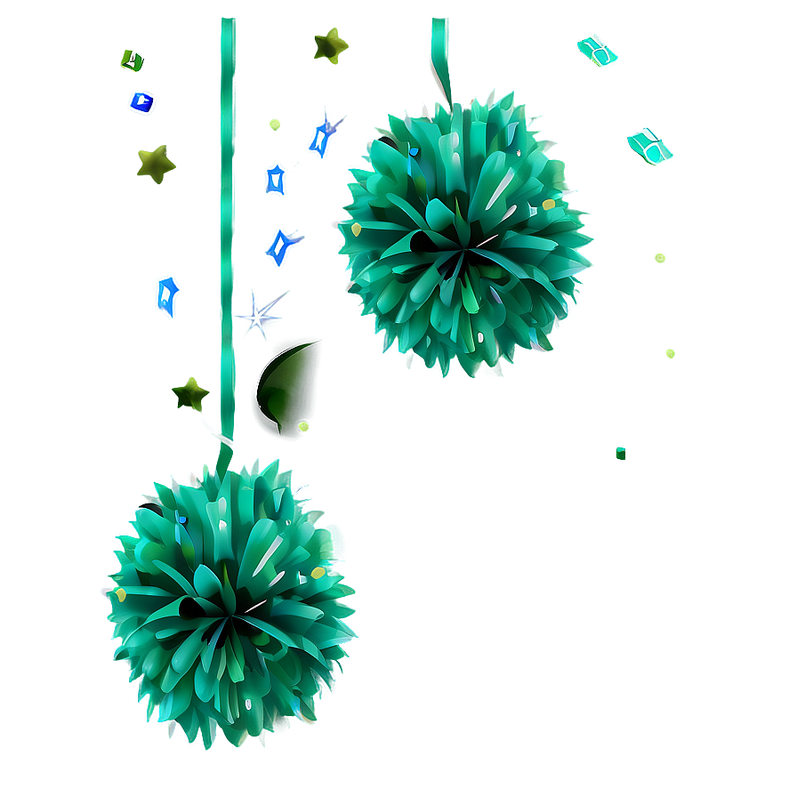 Green Pom Poms Png Fwv PNG image