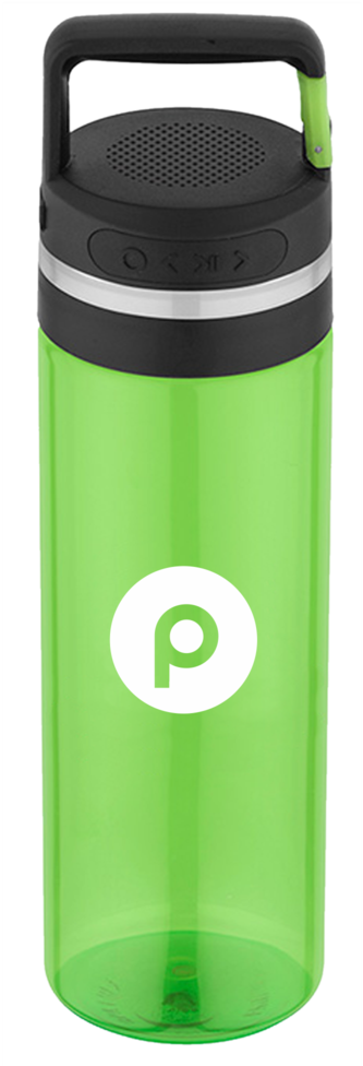 Green Portable Speaker Water Bottle PNG image
