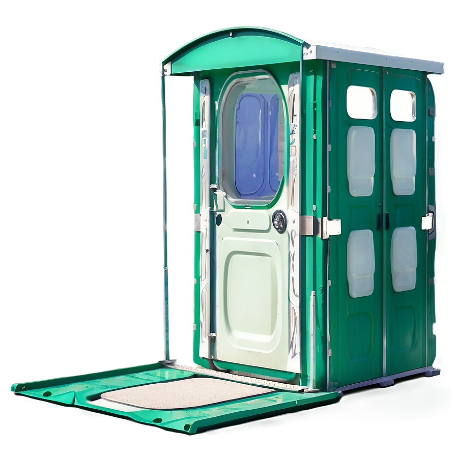 Green Portable Toilet For Parks Png 06212024 PNG image