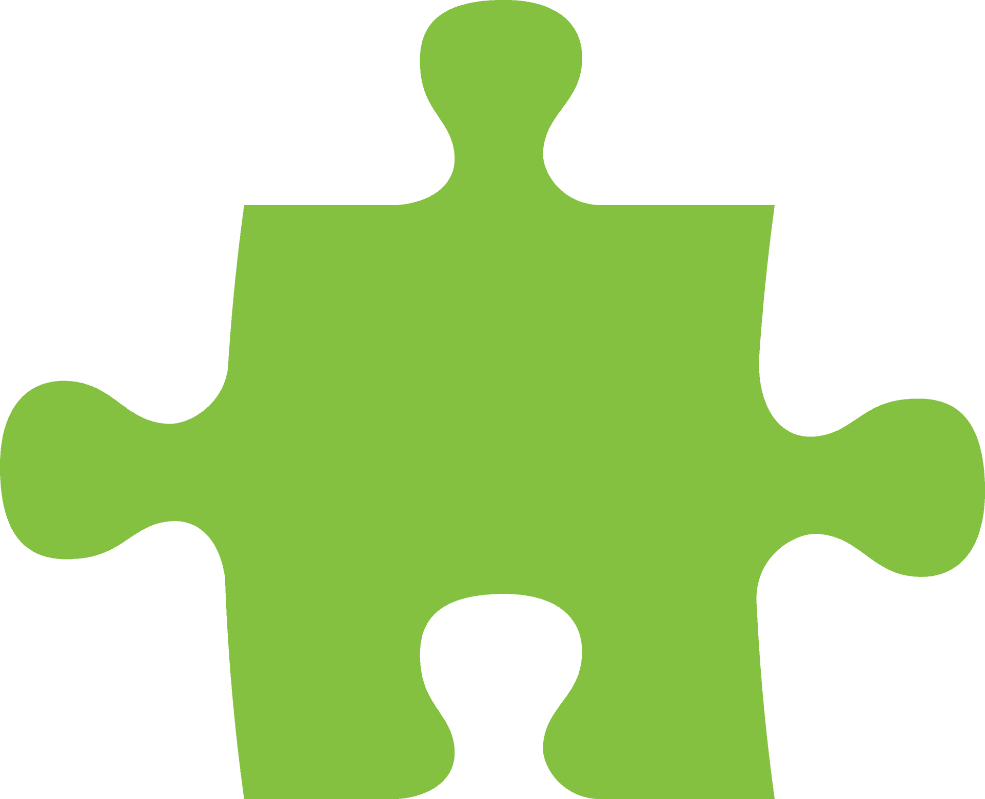 Green Puzzle Piece3 D PNG image