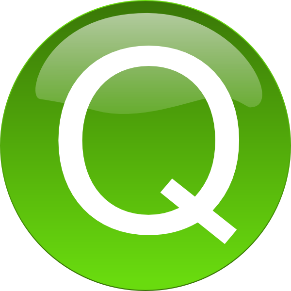 Green Q Icon PNG image