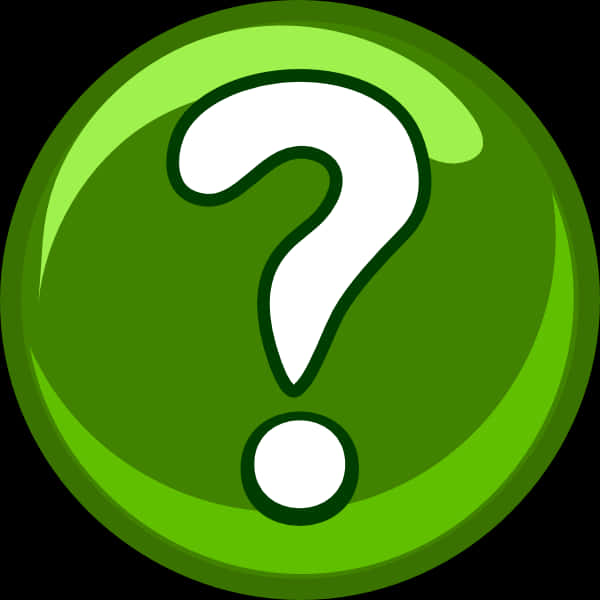 Green Question Mark Button PNG image