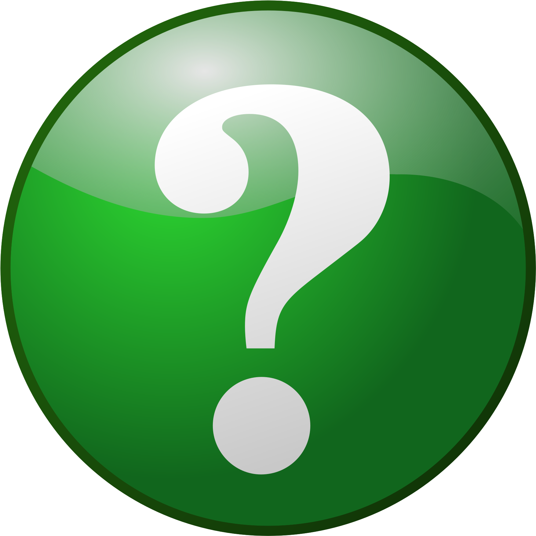 Green Question Mark Icon PNG image