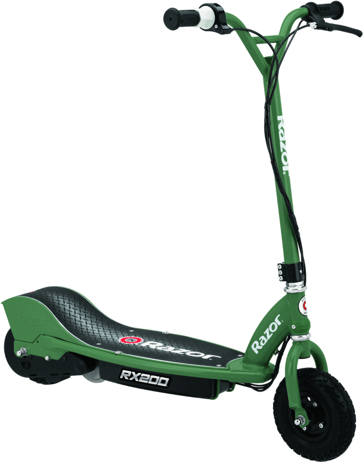 Green Razor R X200 Electric Scooter PNG image