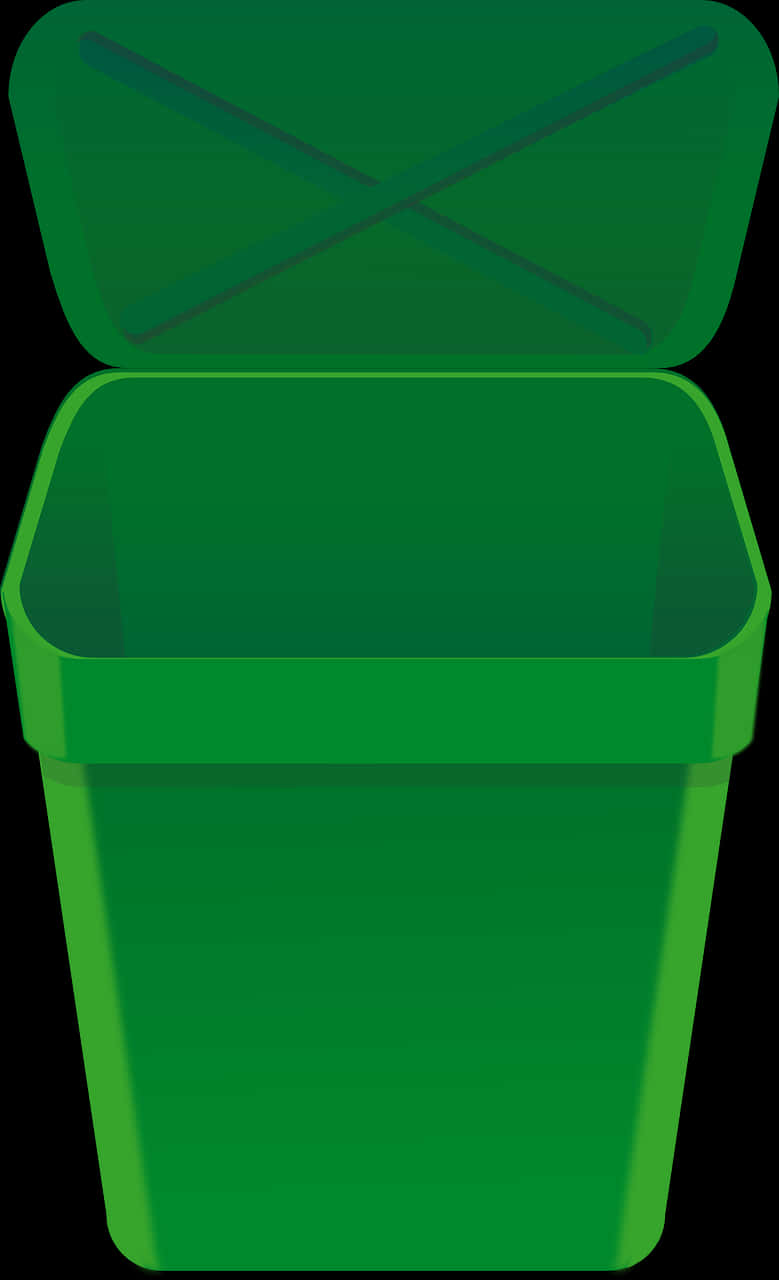 Green Recycle Bin Vector PNG image
