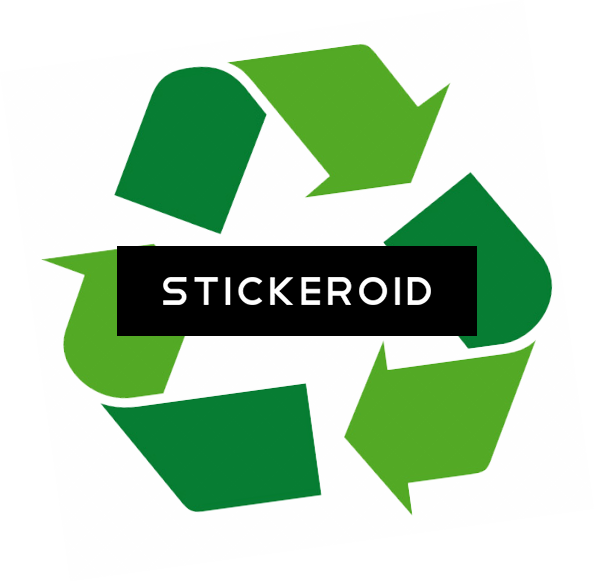 Green Recycle Symbol Stickeroid PNG image