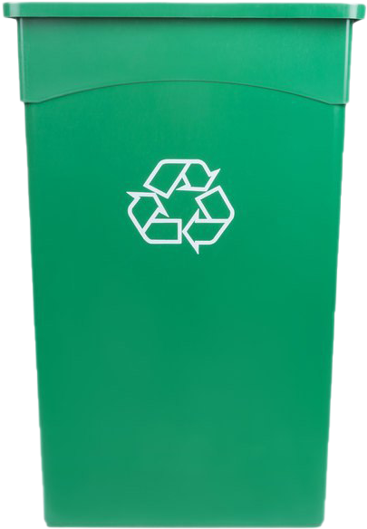 Green Recycling Bin Icon PNG image