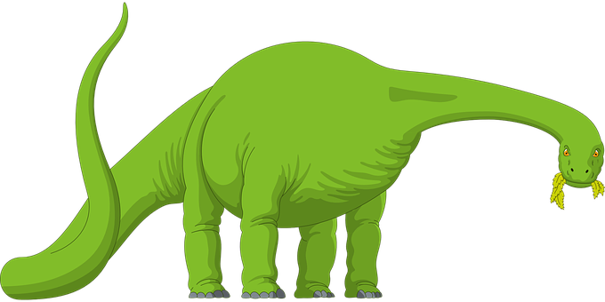 Green Sauropod Dinosaur Illustration PNG image