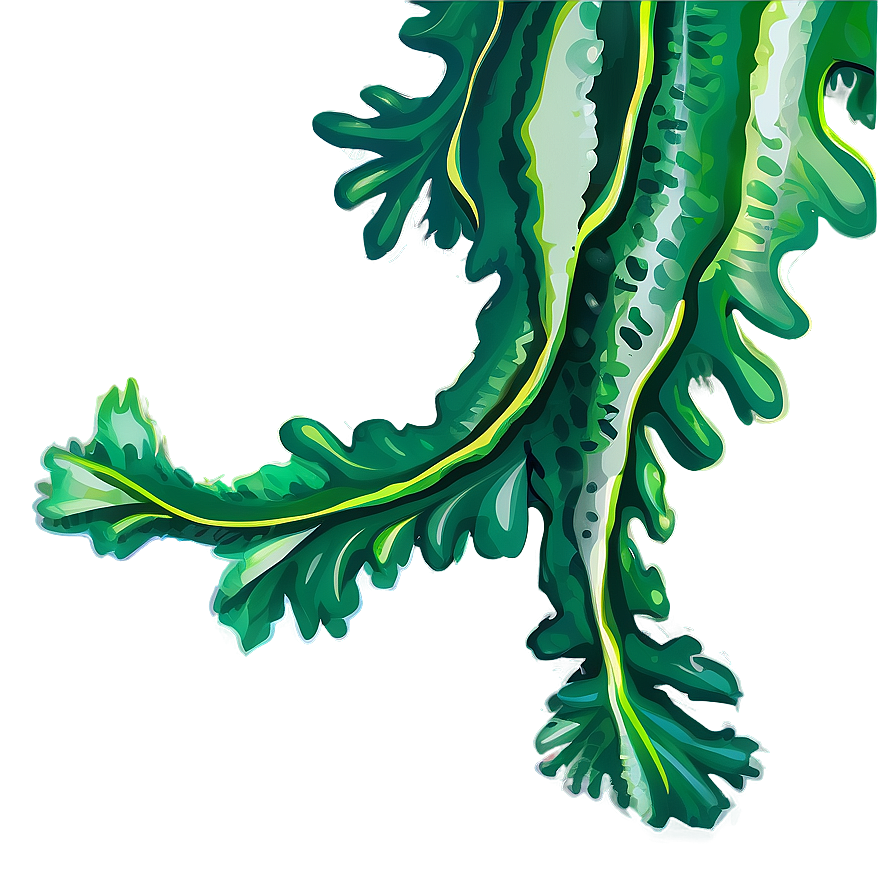 Green Seaweed Illustration Png Fqb73 PNG image