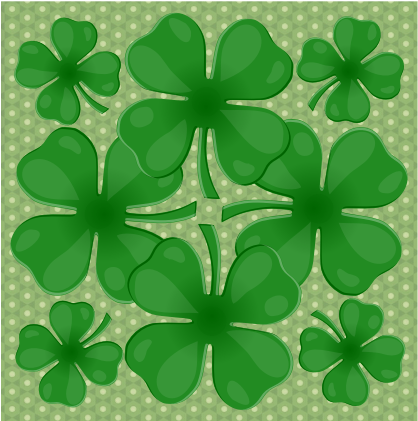 Green Shamrock Pattern Background PNG image