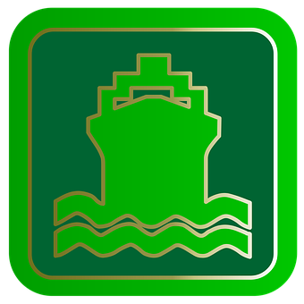Green Ship Icon PNG image