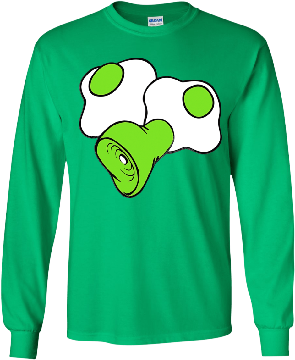 Green Shirtwith Egg Graphic Design PNG image