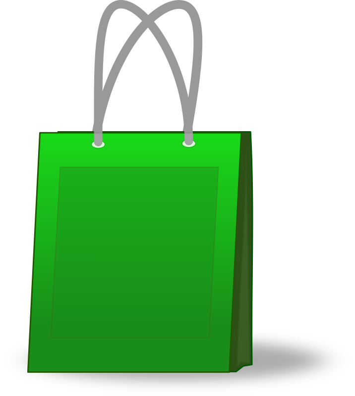 Green Shopping Bag Graphic PNG image