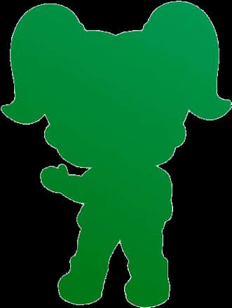 Green Silhouette Lol Doll PNG image