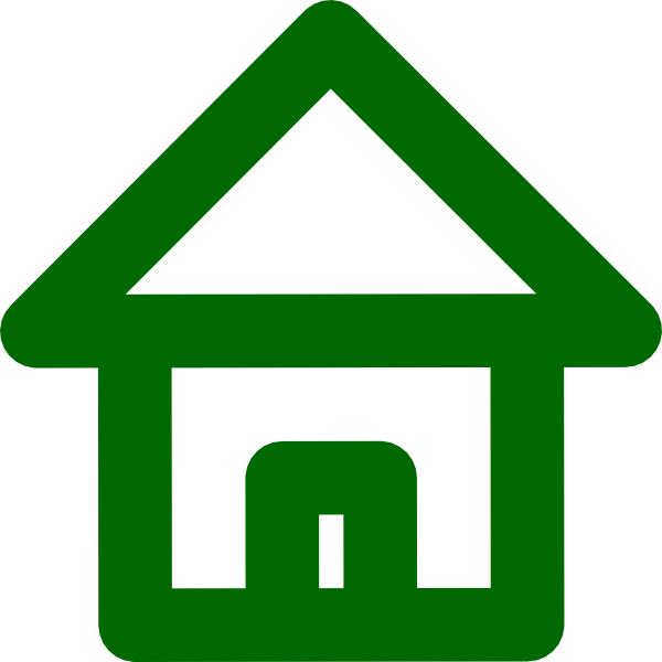 Green Simple House Clipart PNG image