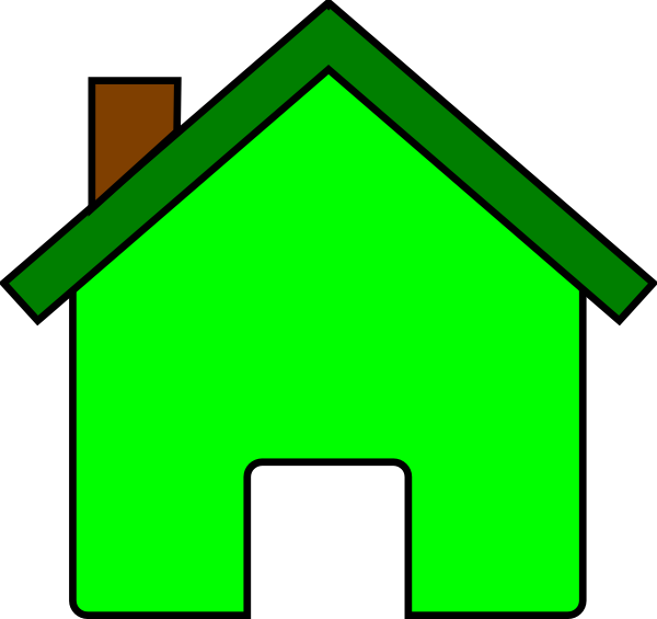 Green Simple House Icon PNG image