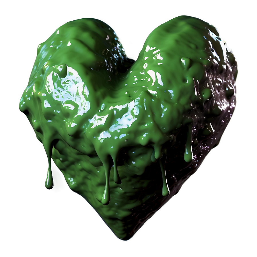 Green Slime Heart Png Wfu PNG image