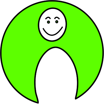 Green Smiley Face Graphic PNG image