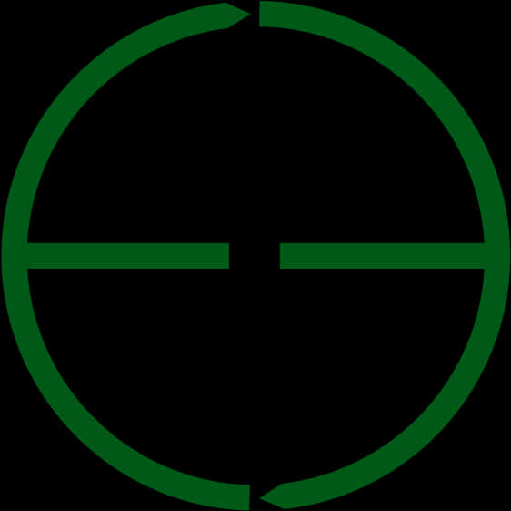 Green Sniper Crosshair Graphic PNG image