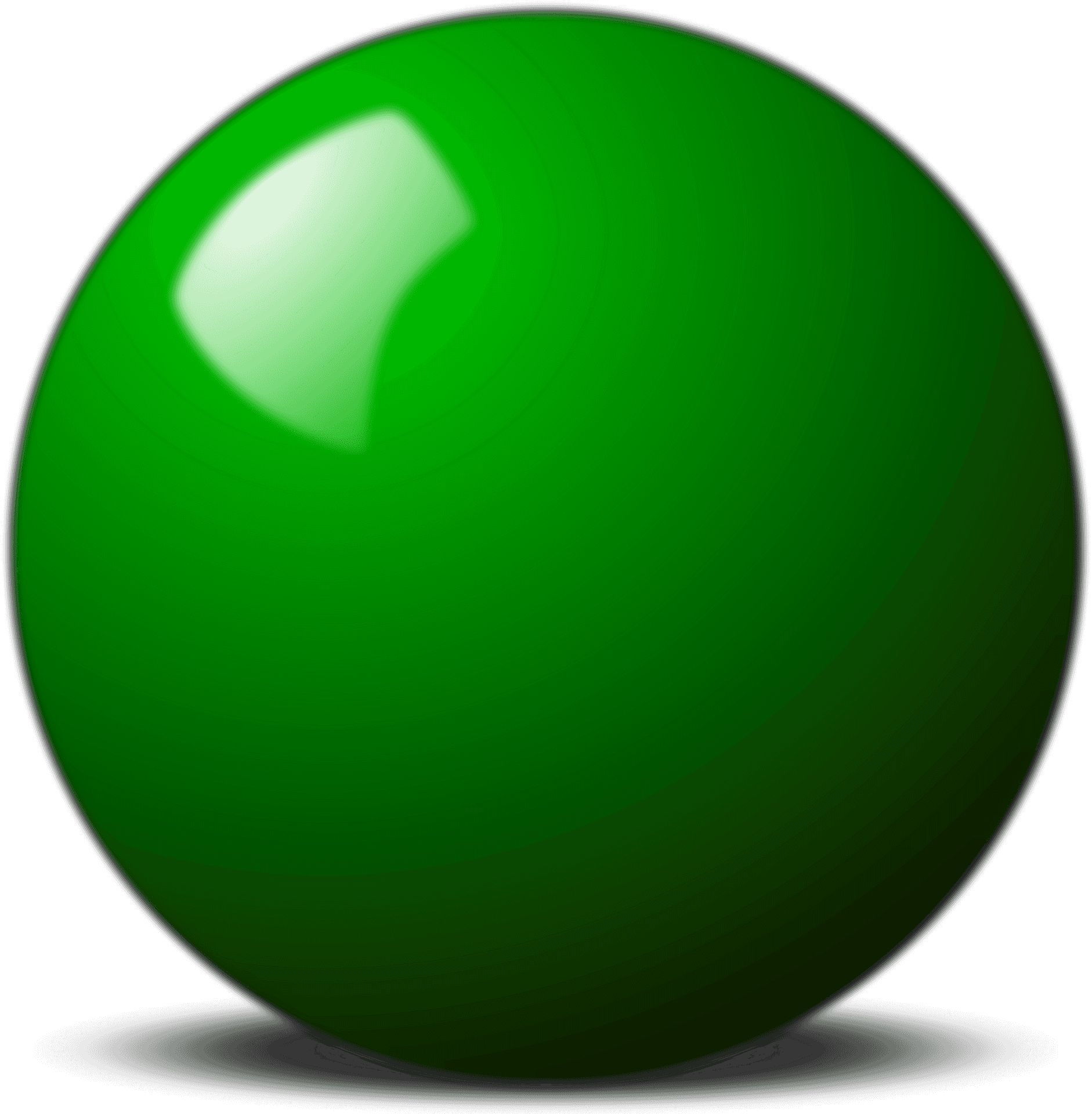 Green Snooker Ball Graphic PNG image