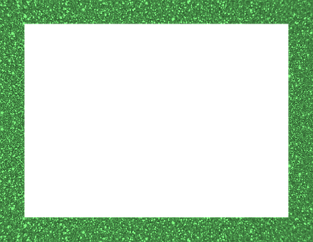 Green Sparkle Frame Black Center PNG image