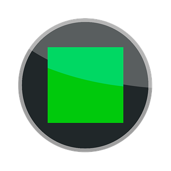 Green Square Black Circle Background PNG image