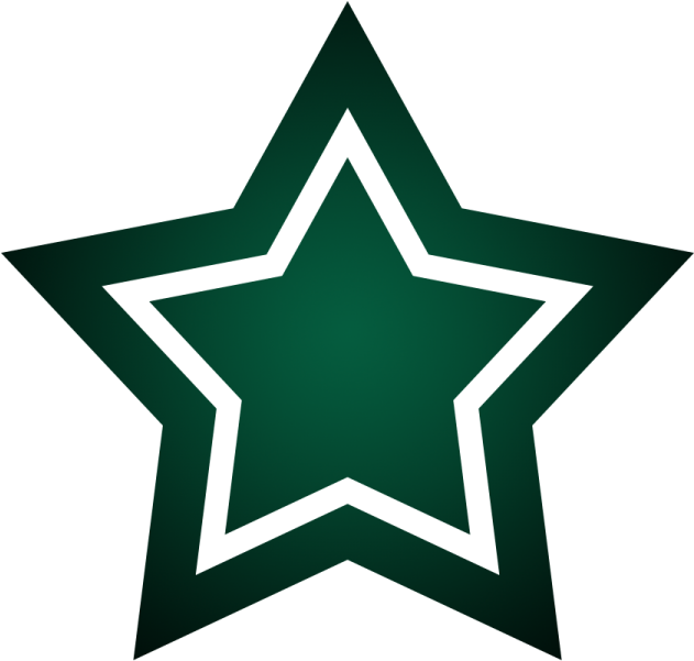 Green Star Graphic PNG image