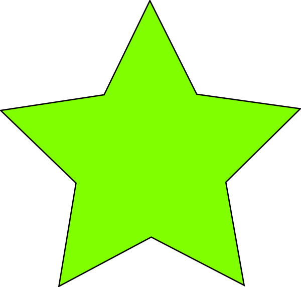 Green Star Illustration PNG image