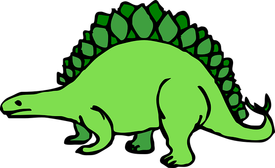 Green_ Stegosaurus_ Vector_ Art PNG image