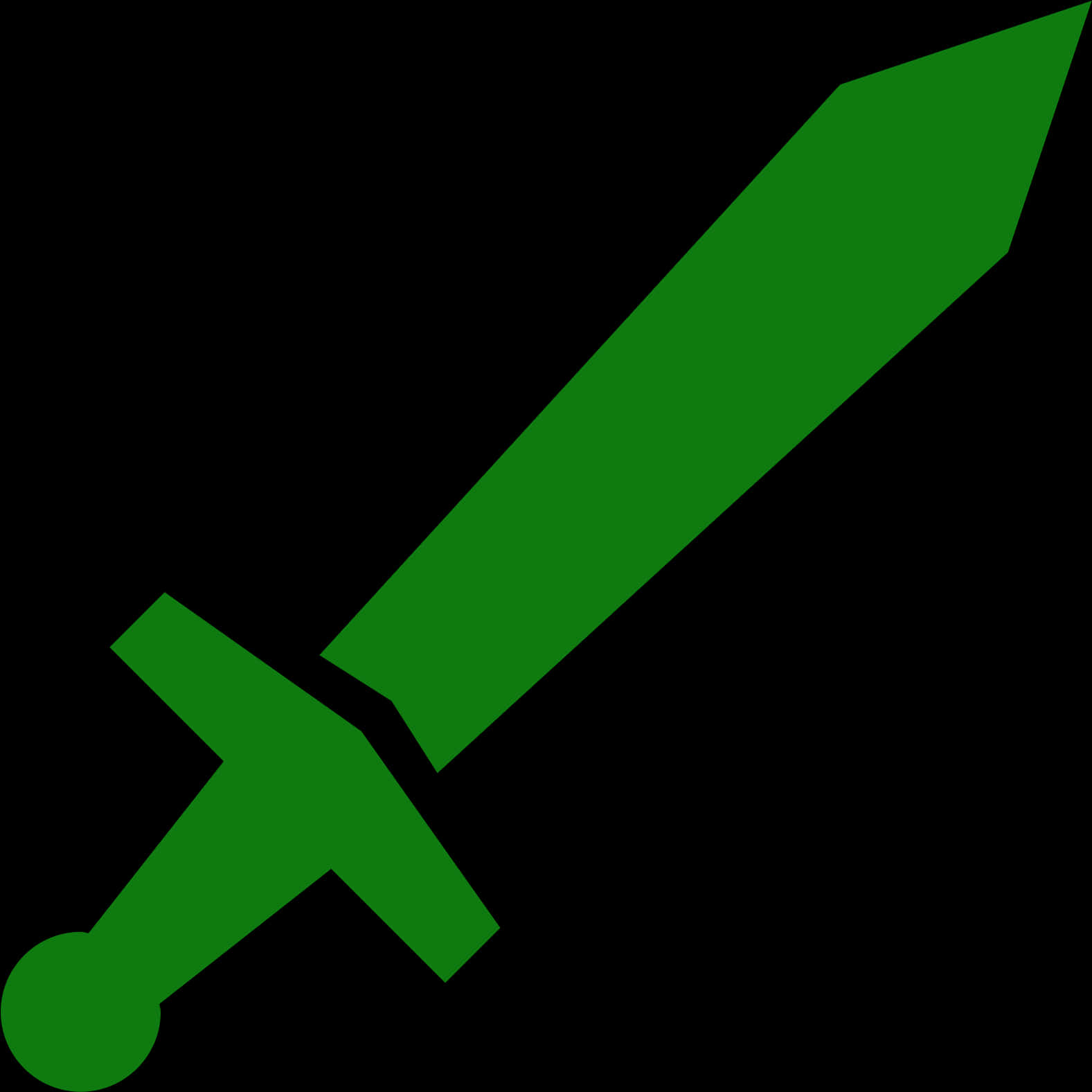 Green Sword Icon PNG image