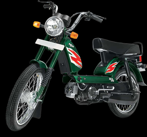 Green T V S Moped H D PNG image