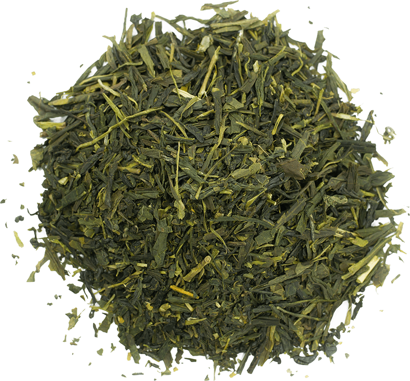 Green Tea Leaves Top View PNG image