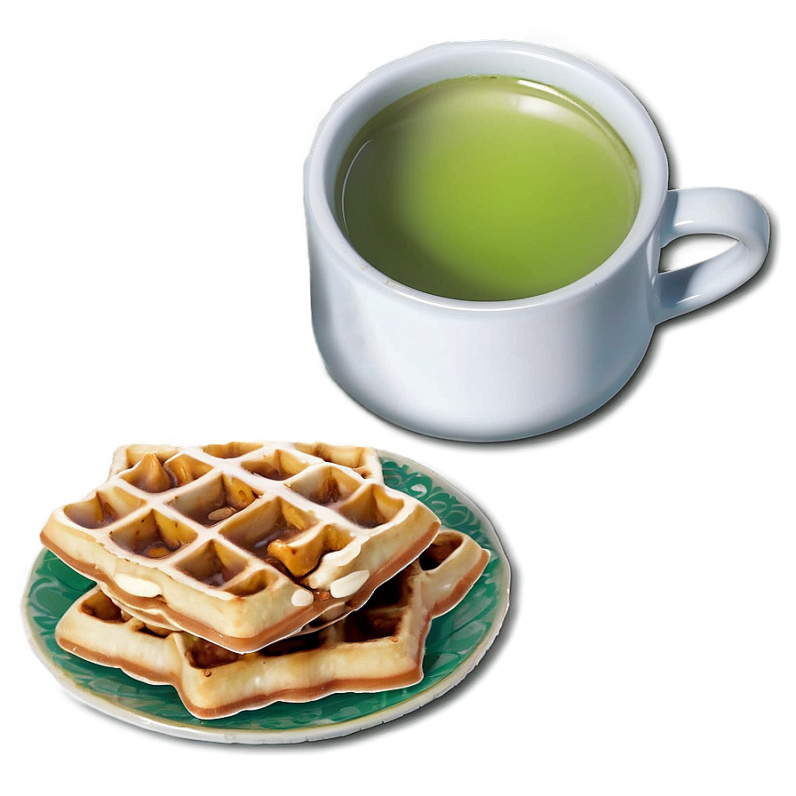 Green Tea Waffle Png 05212024 PNG image