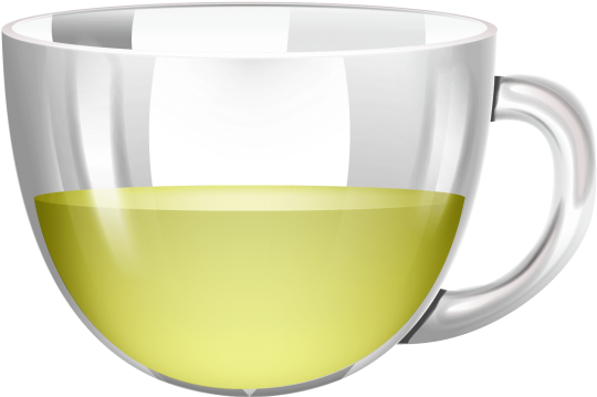 Green Teain Transparent Cup PNG image