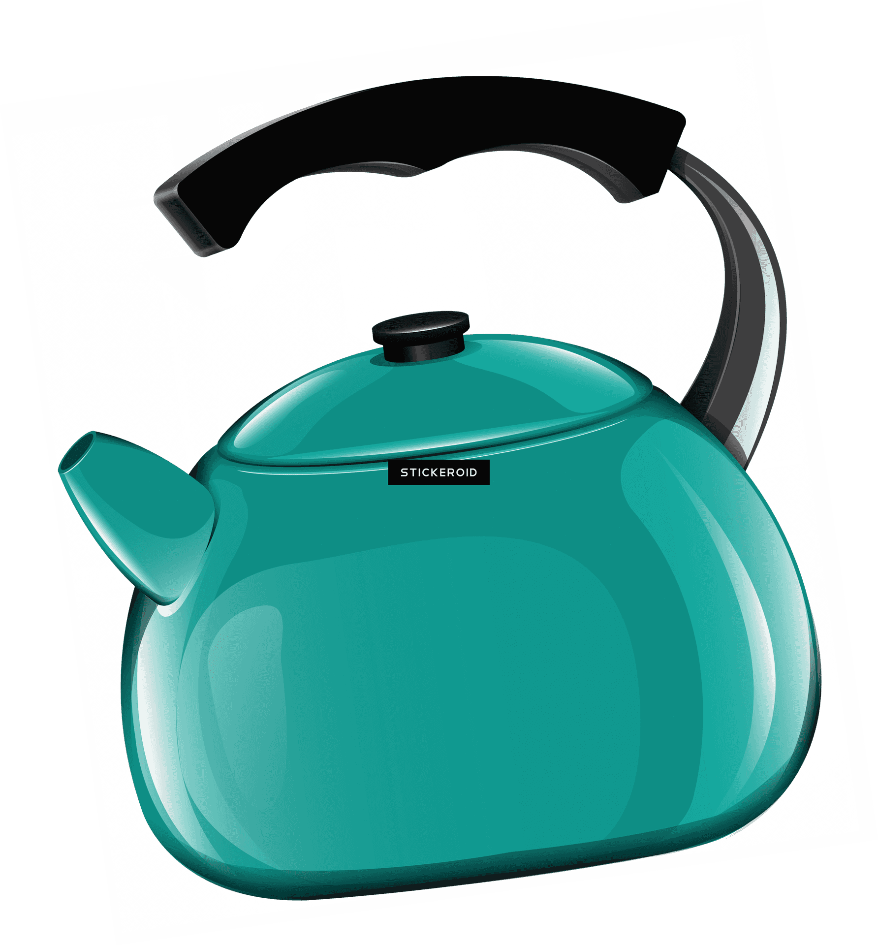 Green Teapot Design PNG image