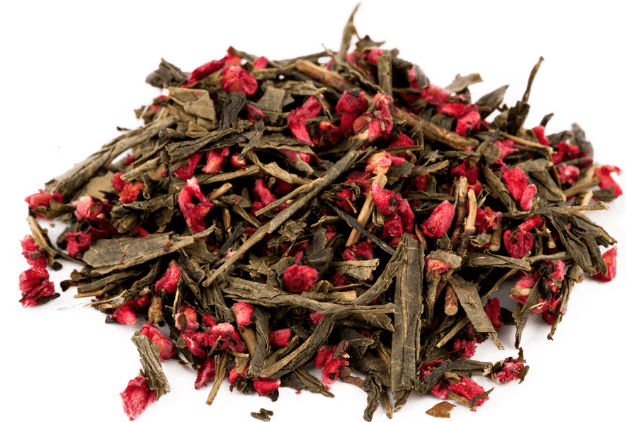 Green Teawith Red Berries PNG image