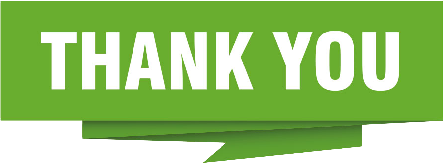 Green Thank You Banner PNG image