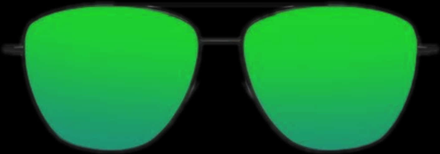 Green Tinted Sunglasses PNG image