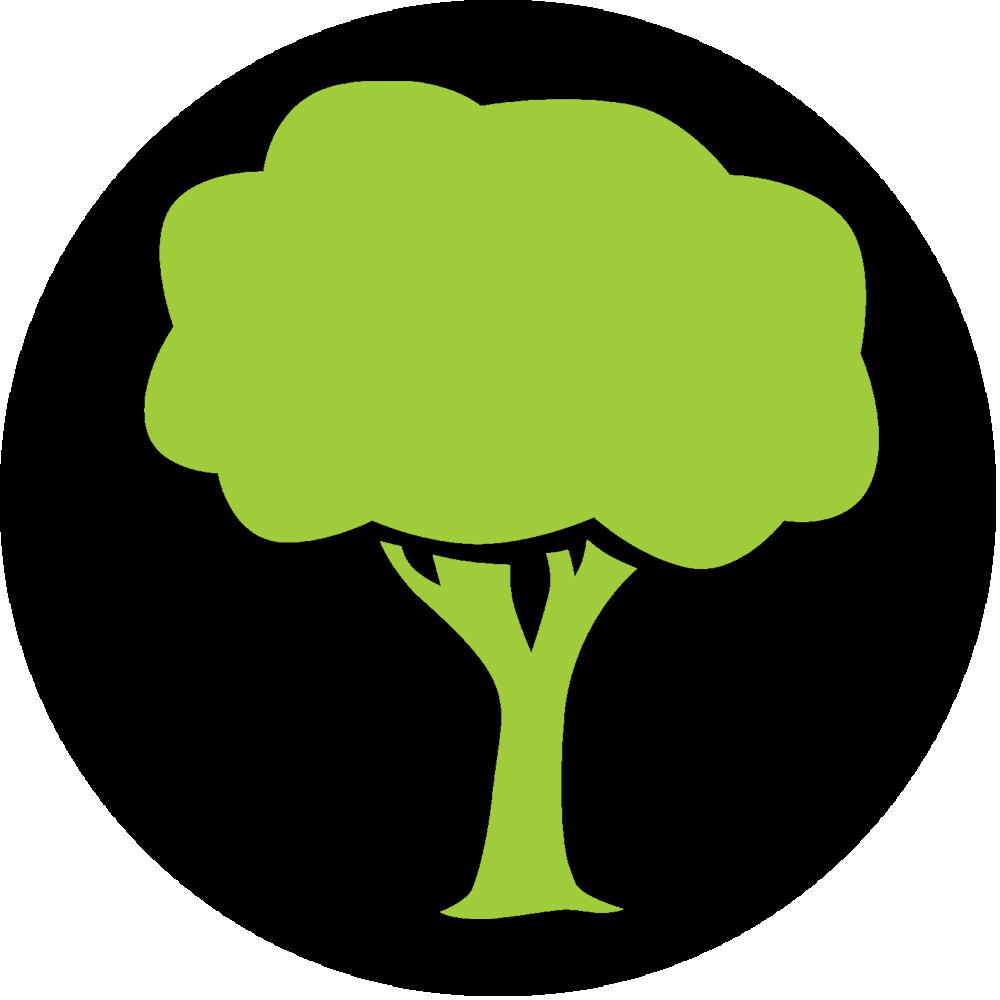 Green Tree Icon Dark Background PNG image